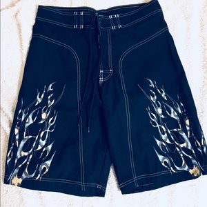 PHYSICAL SCIENCE Men’s Navy Swim Trunks, Sz 32.